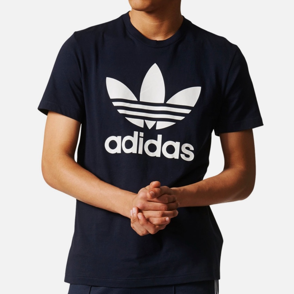 Adidas Originals Trefoil Men's Short Sleeve T-Shirt Legend Ink-White bq7940